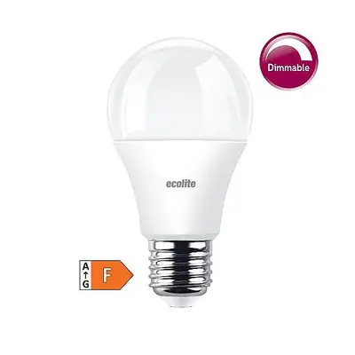 Ecolite 9W BEYAZ LED DIMMABLE CLASSIC A60 Ampul 220V Opal Cam 15.000 Saat Ömür