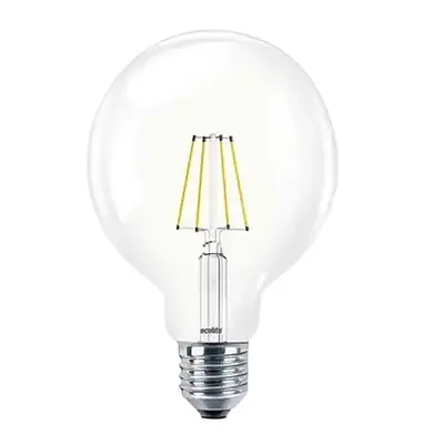 Ecolite 7W LED FILAMENT 2700K G125 Ampul Şeffaf cam 900 Lümen 15.000 Saat Ömür