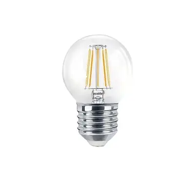 Ecolite 6W SARI 2700K LED DIMMABLE FILAMENT 810LM G45 Ampul 220V Şeffaf Cam 15.000 Saat Ömür