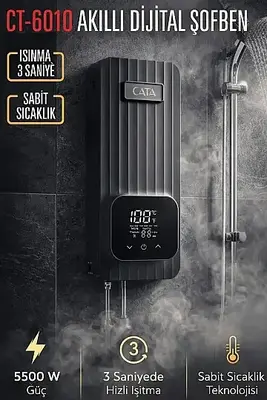 Cata 5500W Akıllı Dijital Şofben CT-6010
