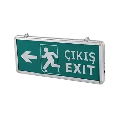 Cata 3W Yeşil Sol Çıkış Exit Armatürü CT-9170
