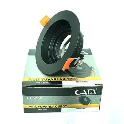 Cata GU10 Pars Siyah Yuvarlak CT-5224