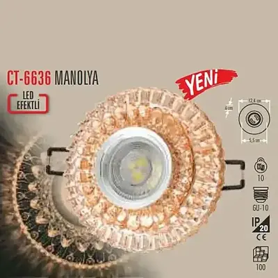 Cata Manolya Led Efektli Cam Spot CT-6636