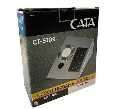 Cata 5W Gümüş Tezgah Altı Aydınlatma ve Priz CT-5109-G