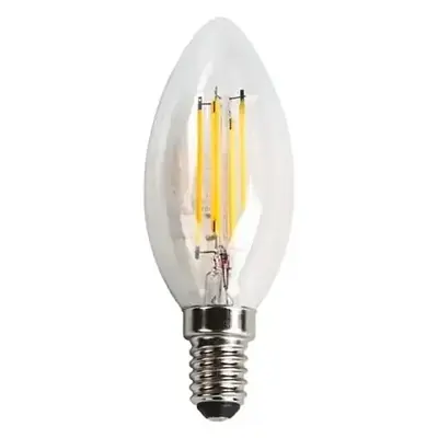 Cata 4W 3200K Günışığı Şeffaf Rustik Buji E14 Led Ampul CT-4066