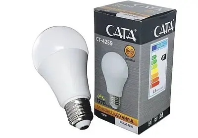 Cata 15W 6400K Beyaz Sensörlü Led Ampul E27 CT-4259