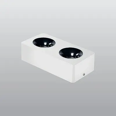 ACK 2x10W 4000K Ilık Beyaz 2040lm Kamaşma Önleyici İkili Sıva Üstü Spot (208x102 mm Beyaz Kasa) AH12-01210