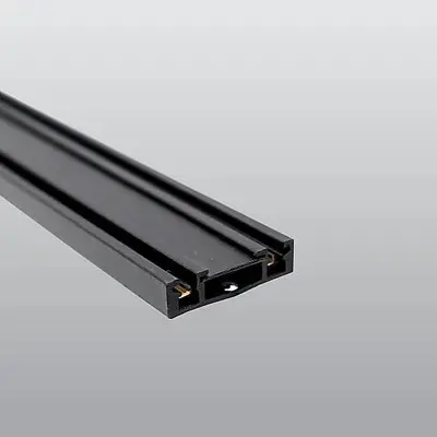 ACK 48V Magnetik Ray Aksesuarı - Sıva Üstü Alüminyum Ray 3 Metre Siyah (Kod: AD45-91003)