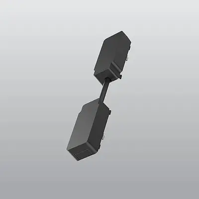 ACK 48V Magnetik Ray Aksesuarı - Ara Bağlantı Konnektörü (Kısa) Siyah (Kod: AD45-92200)