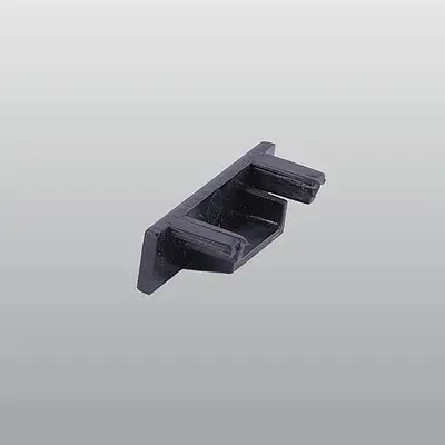 ACK 48V Magnetik Ray Aksesuarı - Sıva Üstü (Slim) Ray Sonlandırma Kapağı Siyah (Kod: AD45-98100)