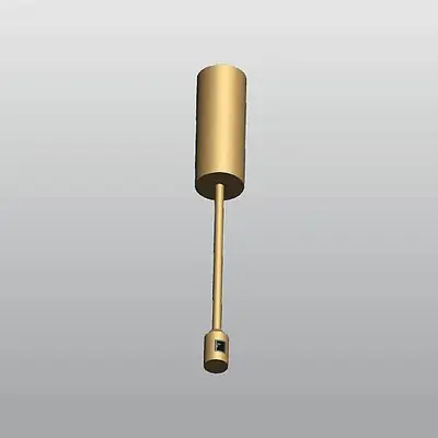 ACK 48V Rétro Magnetik Ray Aksesuarı - Sürücü Kapaklı Tavana Monte Askı Silindiri (15-30cm Ayarlanabilir - Enerji Aktarımlı) (Bakır (Copper)) AD50-95307