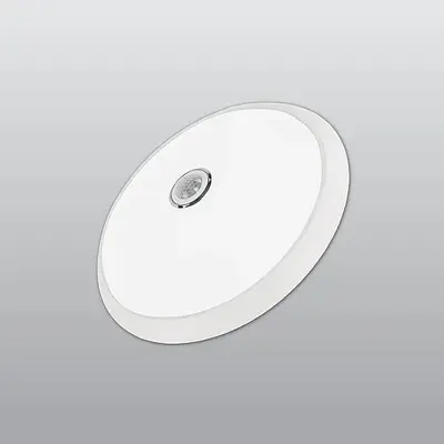ACK 18W 4000K Ilık Beyaz PIR Hareket Sensörlü LED Tavan Armatürü - Acil Aydınlatma Kitli (2 Saat) (Beyaz Kasa) AC18-00110