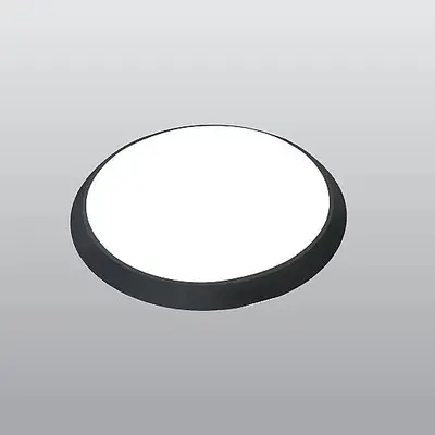 ACK 18W 4000K Ilık Beyaz Düz (Sensörsüz) LED Tavan Armatürü / Bulkhead (Siyah Kasa) AD02-00111