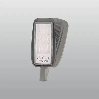 ACK 150W 4000K Ilık Beyaz 16.490 lm LED Sokak Armatürü (Gri) AT41-19410