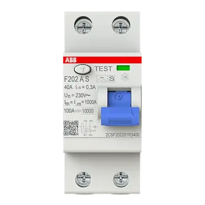 F202 A S-40/0,3 2x40A 300mA Kaçak Akım Koruma Rölesi ABB