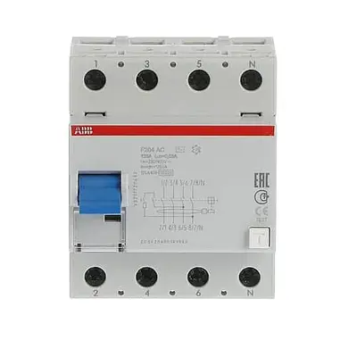 F204 AC-125/0,03 4x125A 30mA Kaçak Akım Koruma Rölesi ABB