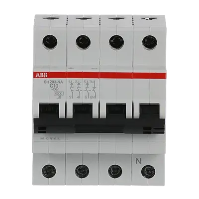 SH 203-C 10 NA 4x10A 6kA C eğrisi W Otomatik Sigorta ABB