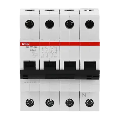 SH 203-C 63 NA 4x63A 6kA C eğrisi W Otomatik Sigorta ABB