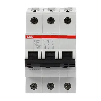S 203 M-C 50 3x50A 10kA C eğrisi W Otomatik Sigorta ABB