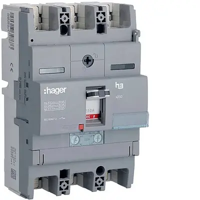 250A 40kA MCCB Kompakt Şalter Hager