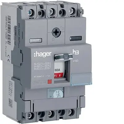 MCCB X160 160A 40kA KOMPAKT ŞALTER (HNA160U) Hager