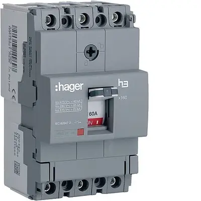 MCCB X160 160A 40kA KOMPAKT ŞALTER (HNA160Z) Hager