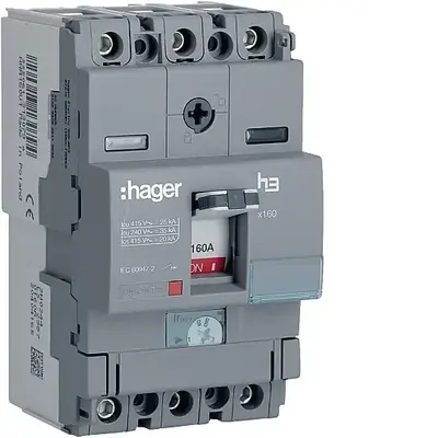 MCCB X160 160A 25kA KOMPAKT ŞALTER Hager