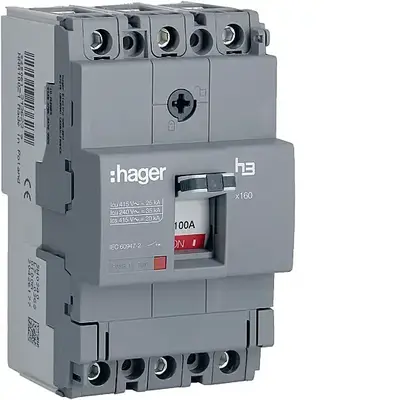 100A 25kA KOMPAKT ŞALTER (HHA100Z) Hager