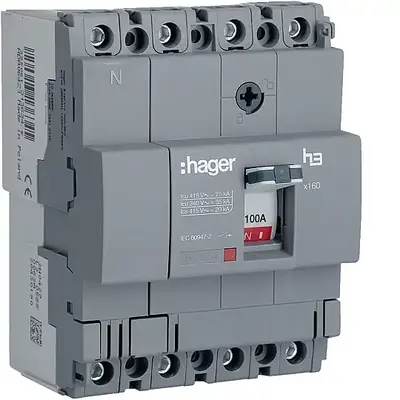 100A 25kA 4P KOMPAKT ŞALTER Hager