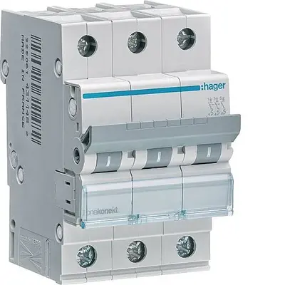 3x16A 6kA C EĞRİSİ W OTOMATİK SİGORTA Hager