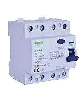 4x100A 30mA 6kA AC TİPİ Kaçak Akım Koruma Şalteri Sigma
