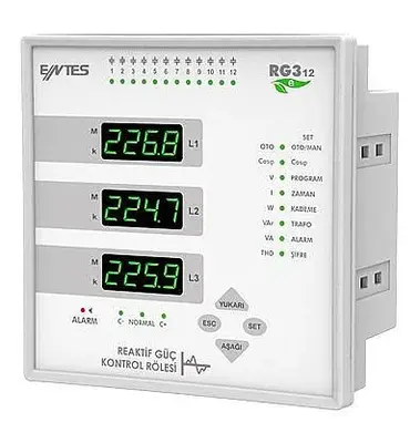 RG3-12e 12 KDM REAKTİF GÜÇ KONTROL RÖLESİ Entes