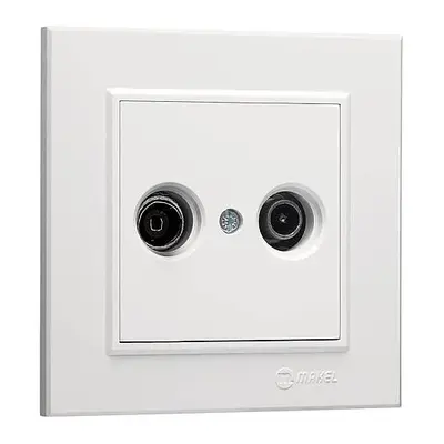 KAREA BEYAZ TV-ANTEN PRİZİ SONLU 4dB MODÜL Makel