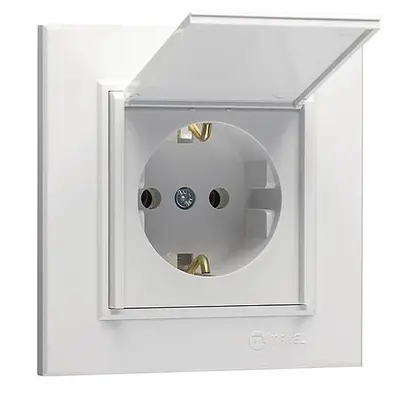 KAREA BEYAZ KapaklıTOPR.PRİZ MODÜL Makel