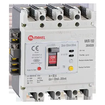4x125A Kaçak Akım Koruma KOMPAKT ŞALTER AÇTIRMA BOBİNLİ Makel