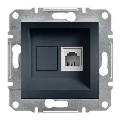 ASFORA ANTRASİT 1xRJ11 4 Kontak Telefon Prizi Schneider Electric