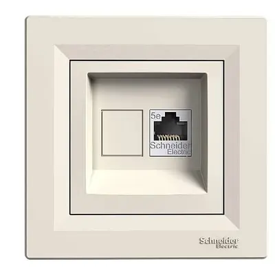 ASFORA KREM RJ45 BOŞ PRİZ (Çerçevesiz) Schneider Electric