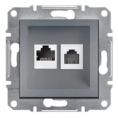 ASFORA ÇELİK 1xRJ45 CAT6 UTP+RJ11 Schneider Electric