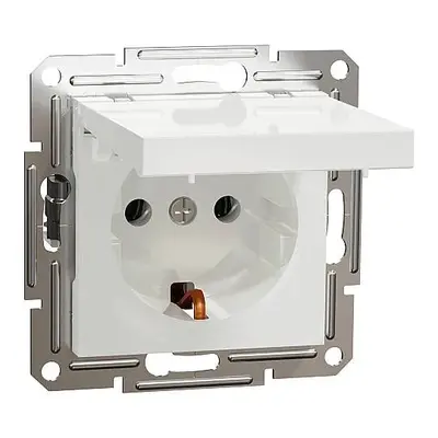 ASFORA BEYAZ Kapaklı Topraklı Priz (Çerçevesiz) Schneider Electric