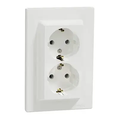 ASFORA BEYAZ İKİLİ TOPRAKLI PRİZ Schneider Electric