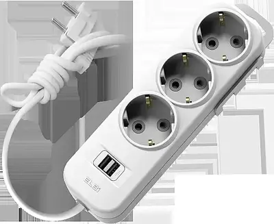 MYRA 3LÜ USB Lİ Çocuk Korumalı TOPRAKLI GRUP PRİZ 5mt El-Bi