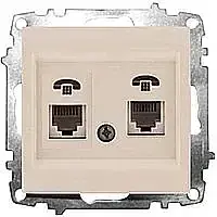 NATURAL KREM 2Lİ Nümeris Telefon Prizi.cat3 El-Bi