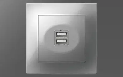SİLVERLİNE FÜME USB ŞARJ PRİZ 5V 2,1A ÇİFTLİ El-Bi