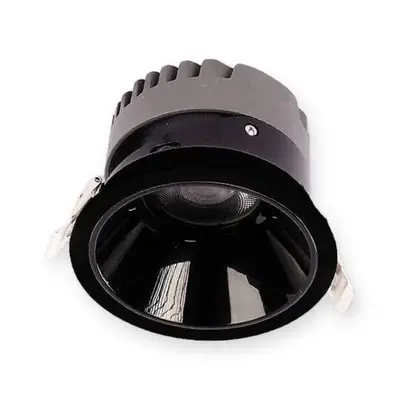 ACK 10W 3000K Günışığı 850lm Kamaşma Önleyici (Dark Light) Sıva Altı Spot (Ø82,5 mm Siyah Kasa) AD10-01101