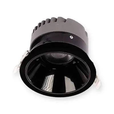 ACK 25W 3000K Günışığı 2125lm Kamaşma Önleyici (Dark Light) Sıva Altı Spot (Ø130 mm Siyah Kasa) AD10-03101