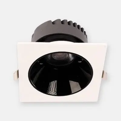 ACK 10W 6500K Beyaz 890lm Kamaşma Önleyici (Dark Light) Sıva Altı Kare Spot (88x88 mm Beyaz Kasa) AD10-01530