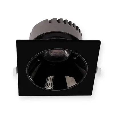 ACK 10W 6500K Beyaz 890lm Kamaşma Önleyici (Dark Light) Sıva Altı Kare Spot (88x88 mm Siyah Kasa) AD10-01531