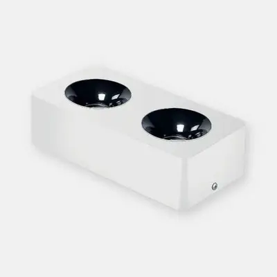 ACK 2x10W 6500K Beyaz 2100lm Kamaşma Önleyici İkili Sıva Üstü Spot (208x102 mm Beyaz Kasa) AH12-01230