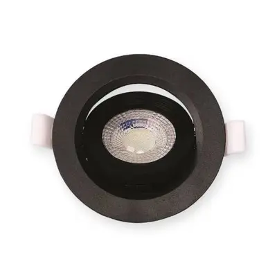 ACK 6W 3 Renk (CCT) Ayarlanabilir Spot Lamba (Ø92 mm Siyah Kasa - Sıva Altı) AD01-00691