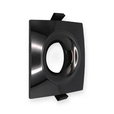 ACK Alüminyum Boş Spot Kasası / Armatürü Kare (Geniş Çerçeve) (Parlak Siyah (P.Black)) AH03-04138